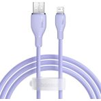 Baseus Pudding Serisi Usb To iPhone uyumlu Lightning USB iPhone Uyumlu 2.4 Amper Hızlı Şarj ve Data Aktarım Kablosu iPhone 14 , 13 ,12 11 ,x , 7 , 8 , 6 uyumlu MOR - Usb to Lightning