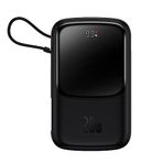 Baseus Q Pow Pro Overseas Edition Lightning Kablolu 10.000 mAh 20W Siyah Powerbank