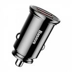 Baseus QC3.0 5A 30W Çift USB Araç Çakmaklık Şarjı Araç Şarjı Led Işıklı Hızlı Şarj Oto Çakmaklık