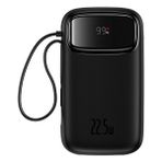 Baseus Qpow 2 Dual Kablolu 10.000 mAh 22.5W Siyah Powerbank