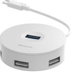 Baseus Round Box Hub Beyaz Adaptör