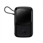 Baseus Super Şarj Gösterge Lightning Kablolu 20W 10.000 mAh Siyah Powerbank