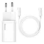 Baseus Super Si 1C 25 W Hızlı Adaptörü 3A Type-C to Type-C 1 m Şarj Kablosu