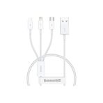 Baseus Superior 3İn1 Hızlı Şarj Özellikli Usb To M+L+C 3.5A Hızlı Şarj Kablosu İphone 15 Uyumlu 0.5M.