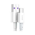 Baseus USB To Type-C Pd 66W 1m Ultra Hızlı Type-C Şarj Kablosu Huawei Samsung Xiaomi Şarj Kablosu - Beyaz
