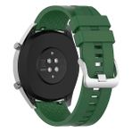 Basias Huawei Watch Gt 2e / Gt Runner / Gt2 / Gt 2 Pro / Gt 3 Pro (46MM) Silikon Kordon Kayış - Koyu Yeşil