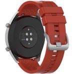 Basias Huawei Watch Gt 2e / Gt Runner / Gt2 / Gt 2 Pro / Gt 3 Pro (46MM) Silikon Kordon Kayış - Mürdüm