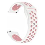 Basias Huawei Watch Gt 3 Se / Gt 2e Uyumlu Kordon Delikli Spor Silikon - Beyaz - Pembe