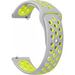 Basias Huawei Watch Gt 3 Se / Gt 2e Uyumlu Kordon Delikli Spor Silikon - Gri - Sarı