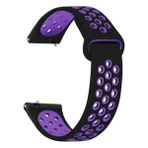 Basias Huawei Watch Gt 3 Se / Gt 2e Uyumlu Kordon Delikli Spor Silikon - Siyah - Mor