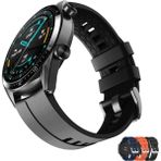 Basias Huawei Watch Gt 3 Se Silikon Kordon (22MM) - Siyah