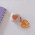 Basias Samsung Galaxy Buds 2 - Buds Pro - Buds Live - Buds 2 Pro Uyumlu Kalplı Kılıf - Turuncu