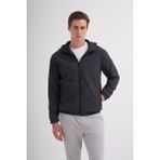 Basic Crinkle Kumaş Baharlık Kapşonlu Regular Fit MONT-10200 - Siyah