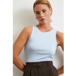 Basic Crop Top Mavi