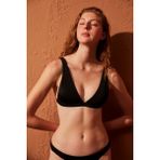 Basic Deep V Bikini Üstü - Siyah - 34