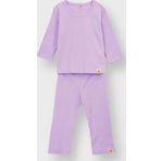 Basic Fitilli İnterlok Kumaş %100 Pamuk 1-5 Yaş Lila Bebek Pijama Takımı