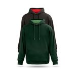 Basic Kapşonlu Sweatshirt Kadın Ve Erkek Siyah Ve Nefti Yeşil Baskısız 2'li Unisex Sweatshirt, Nefti yeşil, M