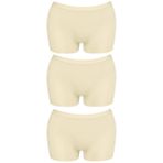 Basic Lazer Kesim Dikişsiz Kadın Boxer Külot 3'Lü Paket Ten