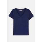 Basic Lightweight V Yaka Kadın T-Shirt - Lacivert