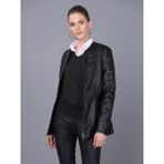 Basic & More Basics & More Kadın Deri Ceket BM03 - 2XL - Siyah