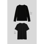 Basic O Yaka 2li Paket Siyah Kadın T-Shirt