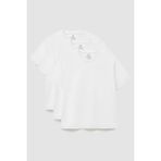 Basic O Yaka Büyük Beden 3lü Paket Beyaz Erkek T-Shirt 88072