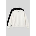 Basic Oversıze O Yaka 2li Paket Siyah-Ekru Kadın Sweatshirt - 97053