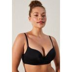 Basic Super Push Up Destekli Siyah Bikini Üstü - 34