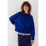 Basic Triko Kazak Saks Mavisi - L
