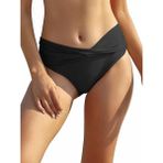 Basic Twist Beli Geçme Detaylı Bikini Altı - Siyah - 44