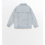 Basic Uzun Kollu Kız Çocuk Jean Ceket - 6 - 7 Yaş - -- - Mavi