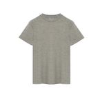 BASIC&CO Paloma Gri Basic T-shirt - Bisiklet Yaka - Viskon Kumaş
