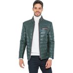 Basics & More Erkek Deri Ceket 6099 - XL - Yeşil