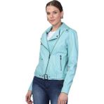 Basics & More Kadın Deri Ceket Bm-01 - XL - Mint Yeşil