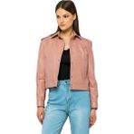 Basics & More Kadın Deri Ceket - Kendall - Pudra - 2XL