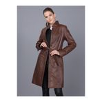 Basics&More B3034 Kadın Kestane Deri Ceket