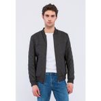 Basics&More Erkek Kapitoneli Kahverengi 3XL Hakiki Deri Ceket