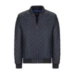 Basics&More Lacivert Tafta Erkek Deri Ceket