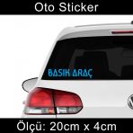 Basık Araç Sticker Araba Cam Yazıları 2 Adet