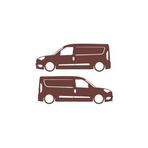 Basık Doblo Sticker 17X17 Cm Kahverengi