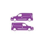 Basık Doblo Sticker 17X17 Cm Mor