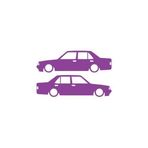 Basık Tofaş Şahin Doğan Sticker 17X17 Cm Mor