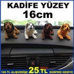 BAŞINI SALLAYAN KÖPEK NOSTALJİK SÜET ARABA SÜSÜ, HEDİYELİK ARABA SÜSÜ HAREKETLİ ARABA SÜSÜ KÖPEK