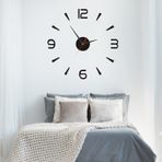 Basit Diy Duvar Saati, Muayene odası Için Zarif Küçük Siyah Modern Saat, Ev kültürü Için çerçevesiz 40 Cm
