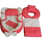 Başkaya Shopping Baby Nest Bebek Yatak+Pike + Emzirme Destek +Emzirme Önlüğü Set - Narçiçeği
