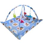 Başkaya Shopping Bebek Çocuk Oyun Halısı Pamuk Kumaş Çocuk Oyun Parkuru - 60 x 80 cm - Mavi