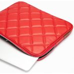 Başkent Çanta 13.3'' ve 14'' Inç Macbook Air Kapitone Deri Laptop Kılıfı - Kırmızı
