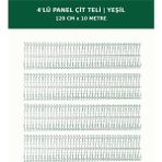 Başkent Çit Sistemleri 4'lü Panel Çit Teli 10 Metre 120CM Yükseklik Yeşil Renk - 120 x 250