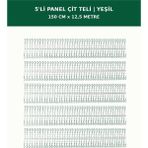 Başkent Çit Sistemleri 5'li Panel Çit Teli 12,5 Metre 150CM Yükseklik Yeşil Renk - 150 x 250