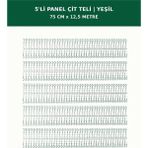 Başkent Çit Sistemleri 5'li Panel Çit Teli 12,5 Metre 75CM Yükseklik Yeşil Renk - 75 x 250